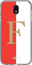6F hoesje - geschikt voor Samsung Galaxy J7 (2017) -  Transparant TPU Case - Feyenoord - F #ffffff