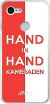 6F hoesje - geschikt voor Google Pixel 3 -  Transparant TPU Case - Feyenoord - Hand in hand, kameraden #ffffff