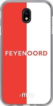 6F hoesje - geschikt voor Samsung Galaxy J7 (2017) -  Transparant TPU Case - Feyenoord - met opdruk #ffffff