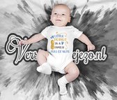 Romper little peanut in a family full of nuts - Baby romper met tekst - korte mouw rompertje - maat 74-80 - kraamcadeau  zwangerschapscadeau babyshower baby kleding leuke tekst - r