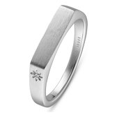 QOOQI Dames Ring 925 sterling zilver Zirconia 54 Zilver 32013645