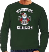 Foute Kerstsweater / Kersttrui Santas angels Northpole groen voor heren - Kerstkleding / Christmas outfit XL