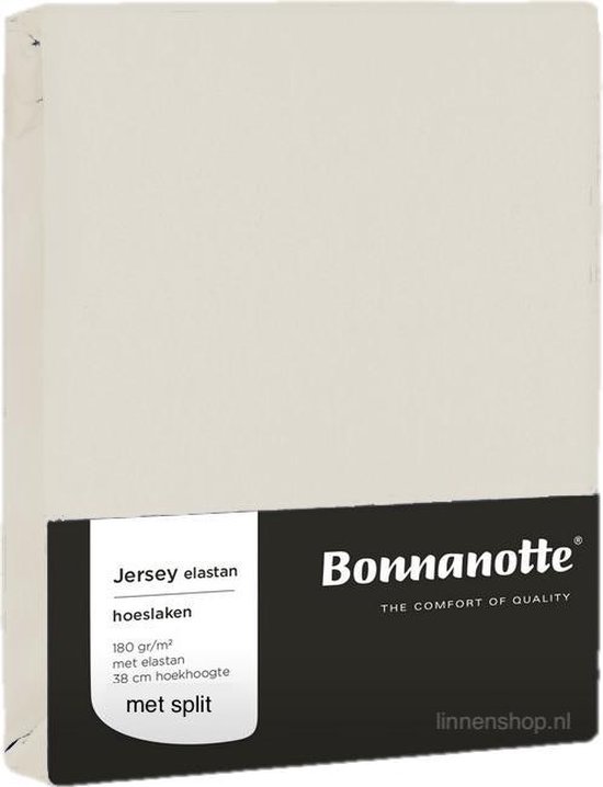 Bonnanotte Hoeslaken Split(topper) Jersey Elastan Offwhite 140/160x200/220