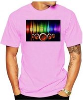 LED - T-shirt - Equalizer - Roze - Beatbox - XXXL