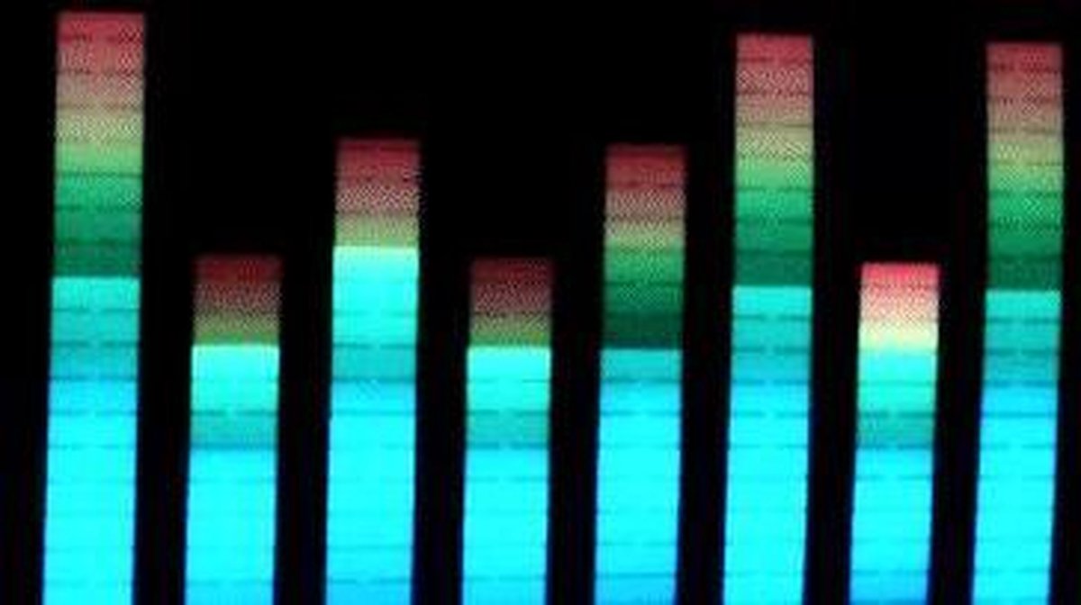 LED - T-shirt - Equalizer - Zwart - Kleur - L