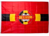 EURO 21 BELGIUM - VLAG - BIG LOGO - 100% POLYSTER - 85x40cm