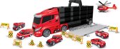 Luna Autotransporter Rescue 55 Cm Zwart/rood 16-delig