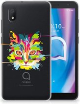 Mobiel Case Alcatel 1B (2020) GSM Hoesje Doorzichtig Cat Color