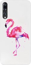 ADEL Siliconen Back Cover Softcase Hoesje Geschikt voor Huawei P20 Pro - Flamingo
