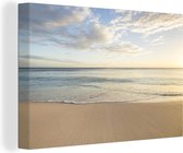 Canvas Schilderij Oceaangolf op het strand - 60x40 cm - Wanddecoratie