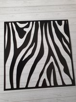 Dierenhuid zebra stencil, kaarten maken, scrapbooking