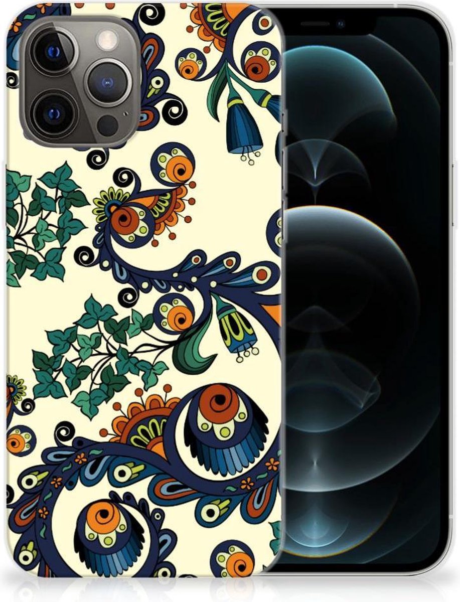 Siliconen Hoesje iPhone 12 Pro Max Barok Flower