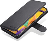 AZNS Samsung Galaxy A20s Portemonnee Stand Hoesje Zwart