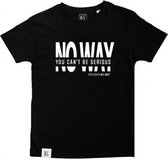STUDIO BY BO® Jongens T-shirt No Way Zwart  | 100% GOTS gecertificeerd biologisch katoen | Maat 9-11 jaar 134-146cm | Biokatoen | Tof verpakt!