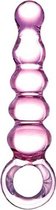 Glas Quintessence Beaded Glazen Anal Slider - Buttplug