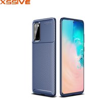 Xssive Carbon TPU Cover voor Samsung Galaxy A51 - Blauw