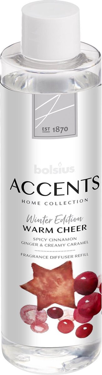 Bolsius Accents diffuser 200 ml refill warm cheer