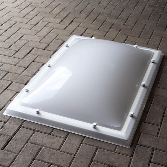Dôme lumineux plexiglas opale 100x200 cm double paroi