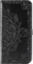 Mandala Booktype iPhone 11 hoesje - Zwart