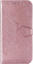 Mandala Booktype Samsung Galaxy Note 20 hoesje - Rosé Goud