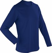 Spiro Dames/Dames Sport Quick-Dry Lange Mouwen Performance T-Shirt (Marine)