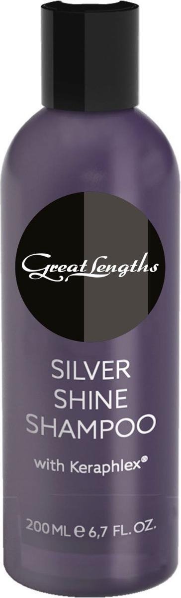Great Lengths Silver Shine Shampoo 200ml - vrouwen - Voor Beschadigd haar/Geblondeerd haar/Grijs haar