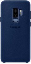 Samsung Galaxy S9 Plus Hoesje - Samsung - Alcantara Serie - Kunstlederen Backcover - Blauw - Hoesje Geschikt Voor Samsung Galaxy S9 Plus