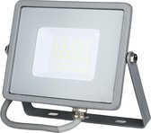 LED Bouwlamp 30 Watt - LED Schijnwerper - Viron Dana - Natuurlijk Wit 4000K - Mat Grijs - Aluminium - SAMSUNG LEDs - BSE