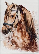Vloerkleed kinder- en tienerkamer - Paard - Brown Beauty - 80x120 cm