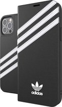 adidas Booklet Case PU kunstleer logo hoesje voor iPhone 12 en iPhone 12 Pro - zwart