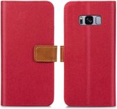 iMoshion Luxe Canvas Booktype Samsung Galaxy S8 hoesje - Rood