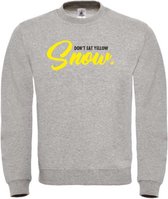 Wintersport sweater grijs L - Don't eat the yellow snow - soBAD. | Foute apres ski outfit | kleding | verkleedkleren | wintersporttruien | wintersport dames en heren