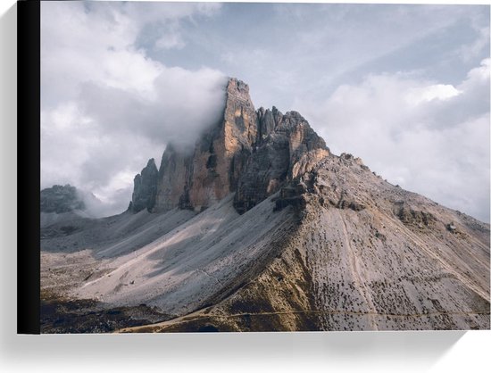 Toile - Montagnes dans les nuages ​​- 40x30cm Photo sur toile (Décoration murale sur toile)