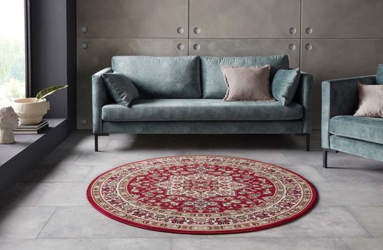 Perzisch tapijt rond Parun Täbriz - rood 160 cm rond