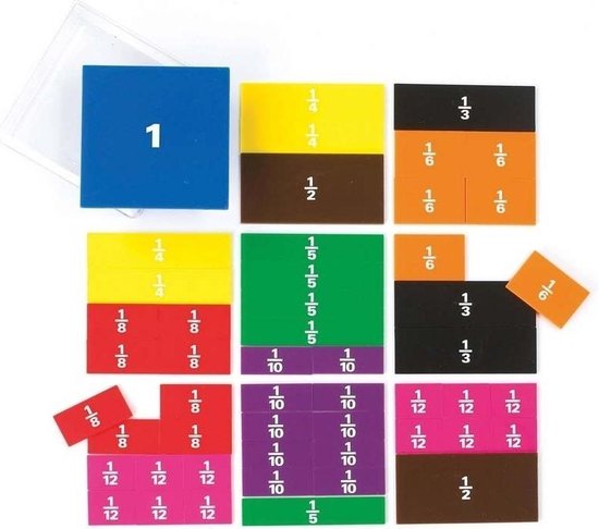 Thumbnail van een extra afbeelding van het spel Breuk Vierkanten - Set van 51