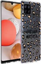 iMoshion Design voor de Samsung Galaxy A42 hoesje - Luipaard - Bruin / Zwart
