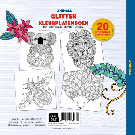 Thumbnail van een extra afbeelding van het spel Glitter kleurplatenboek - Animals