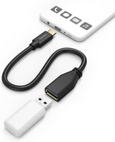 Hama USB Type-C-adapterkabel OTG USB Type-C-stekker - A-bus 15 Cm Zwart