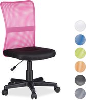 Bol.com Relaxdays Bureaustoel voor kinderen - Ergonomisch - 90kg - Roze aanbieding