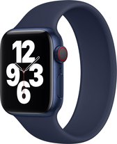 Sport solo loop band - blauw - Geschikt voor Apple Watch  - 42 en 44mm - maat M - iwatch - Horlogeband Armband Polsband