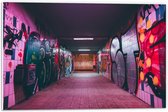 Forex - Graffiti Muren in een Gebouw - 60x40cm Foto op Forex