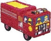 "Brandweerauto pinata - Feestdecoratievoorwerp - One size"