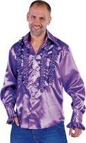 Magic By Freddy Verkleedblouse Rouches Heren Polyester Paars Mt L