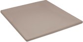 Fluweel Zachte Badstof Topper Hoeslaken Lits-jumeaux Taupe | 180x200/210 | Hoogwaardige Kwaliteit | Perfecte Pasvorm