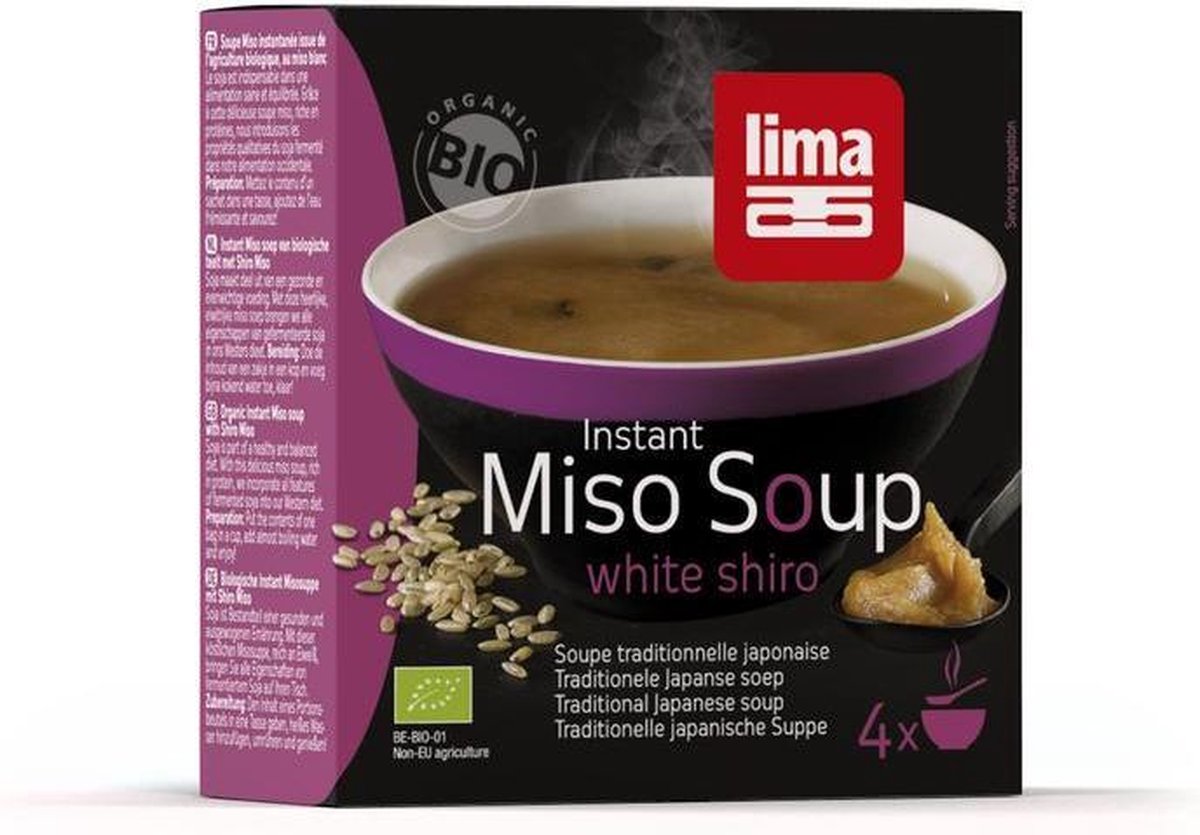 Lima Instant miso soup white shiro 16.5 gram bio 4st