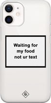 iPhone 12 mini transparant hoesje - Waiting for my food | Apple iPhone 12 Mini case | TPU backcover transparant