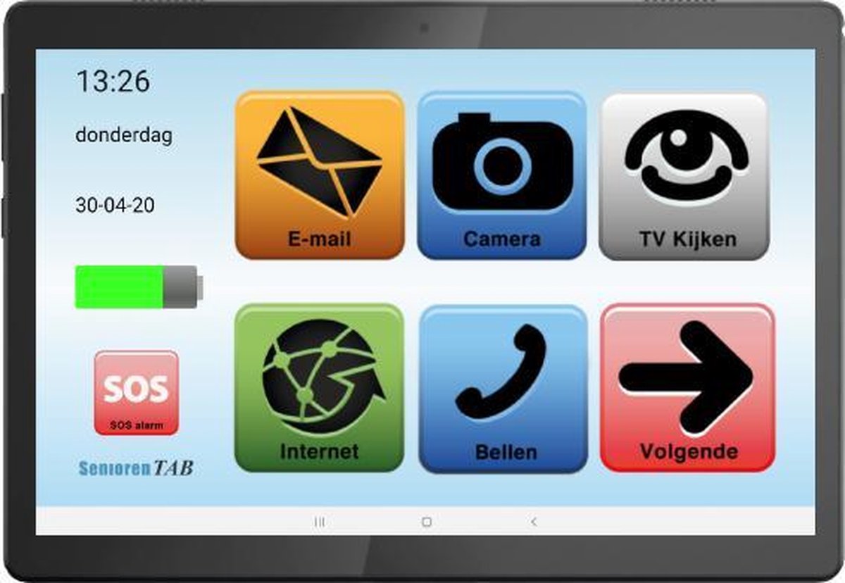 SeniorenTAB LM10G HD Senioren tablet Lenovo 64GB Wifi 4G 10.1 inch scherm