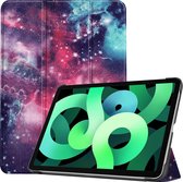 iPad Air 4 2020 Hoes Smart Cover Book Case Hoesje Leder Look - Galaxy