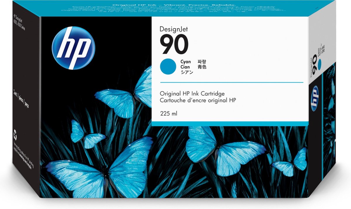 HP 90 - Inktcartridge / Cyaan / 225 ml (C5060A)