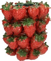 Wants&Needs Bloempot Strawberry Rood 22.5 X 22.5 X 26